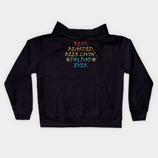 Funny Bearded Dad Kids Hoodie by jrsv22